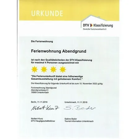 Holiday Abendgrund Apartman Unterkirnach